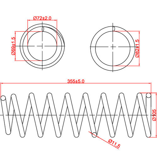 Z48013R — ZIKMAR — Пружина задней подвески