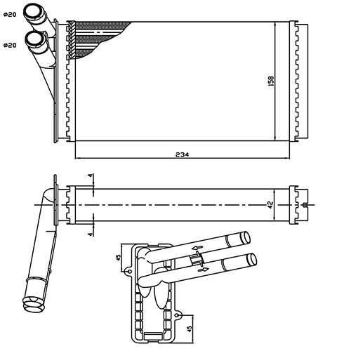 Z70560R — ZIKMAR — Радиатор отопителя