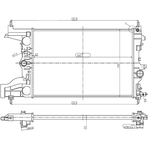 Z70611R — ZIKMAR — Радиатор охлаждения двигателя