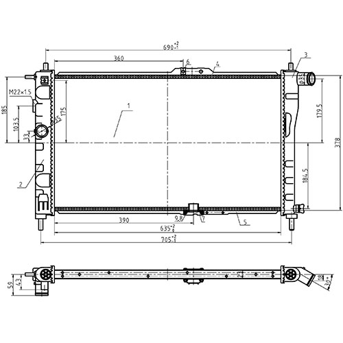 Z70628R — ZIKMAR — Радиатор охлаждения двигателя