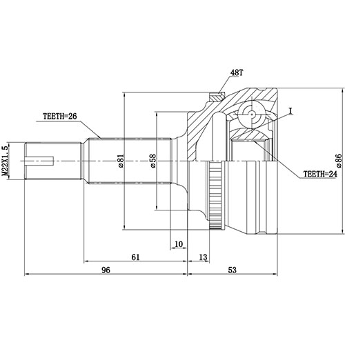 Z87029R — ZIKMAR — Шрус Наружный