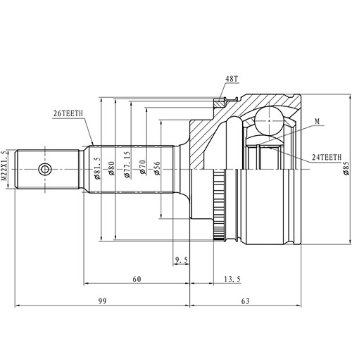 Z87030R — ZIKMAR — Шрус Наружный