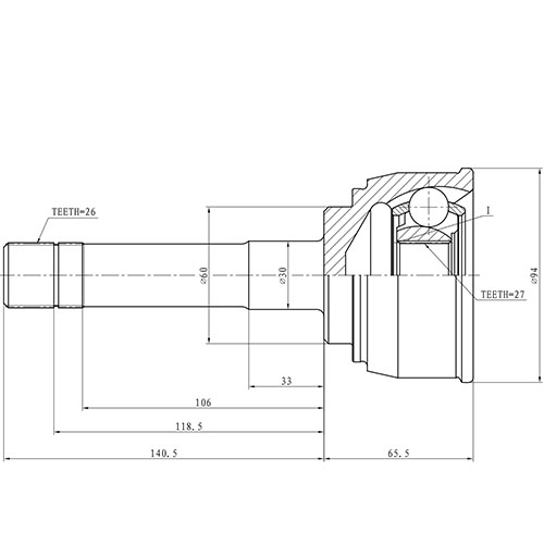 Z87031R — ZIKMAR — Шрус Наружный