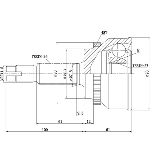 Z87033R — ZIKMAR — Шрус Наружный