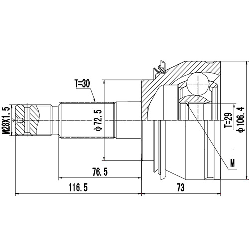 Z87038R — ZIKMAR — Шрус Наружный