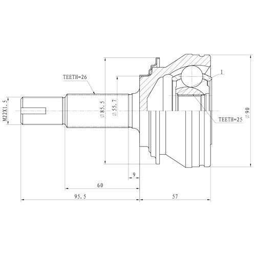 Z87070R — ZIKMAR — Шрус Наружный