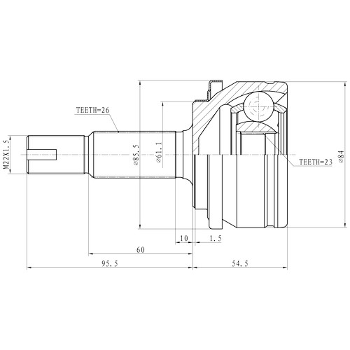 Z87073R — ZIKMAR — Шрус Наружный