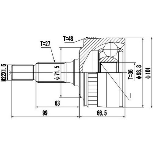 Z87082R — ZIKMAR — Шрус Наружный