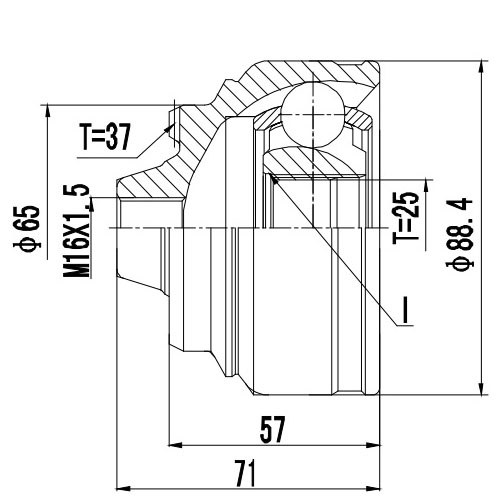 Z87098R — ZIKMAR — Шрус Наружный