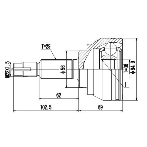 Z87101R — ZIKMAR — Шрус Наружный