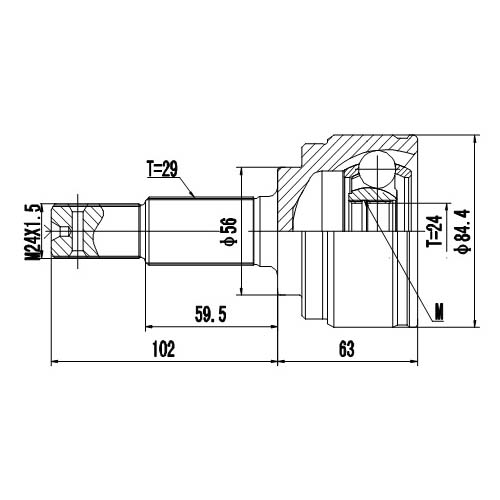 Z87102R — ZIKMAR — Шрус Наружный