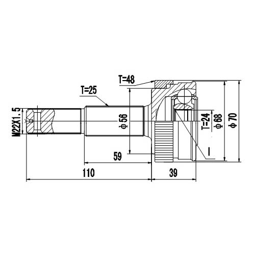 Z87107R — ZIKMAR — Шрус Наружный