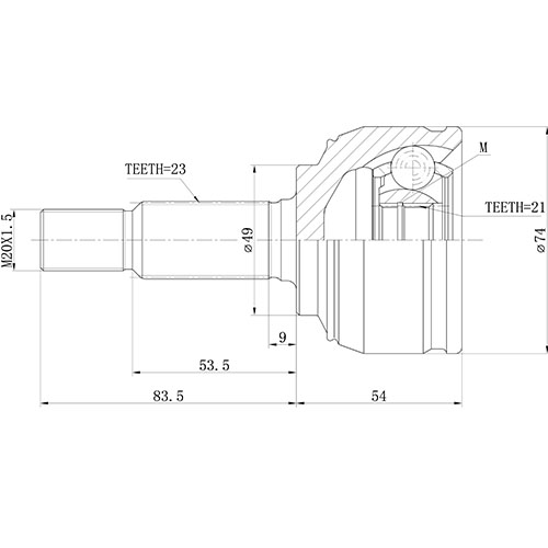 Z87153R — ZIKMAR — Шрус Наружный