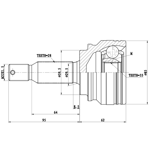 Z87207R — ZIKMAR — Шрус Наружный