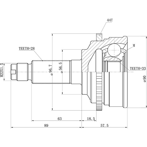 Z87282R — ZIKMAR — Шрус Наружный