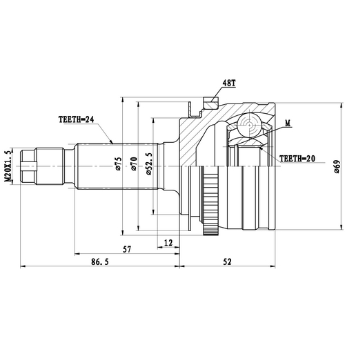 Z87306R — ZIKMAR — Шрус Наружный