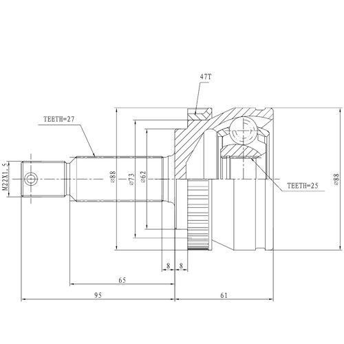 Z87316R — ZIKMAR — Шрус Наружный