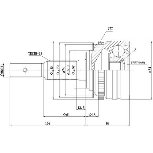 Z87363R — ZIKMAR — Шрус Наружный