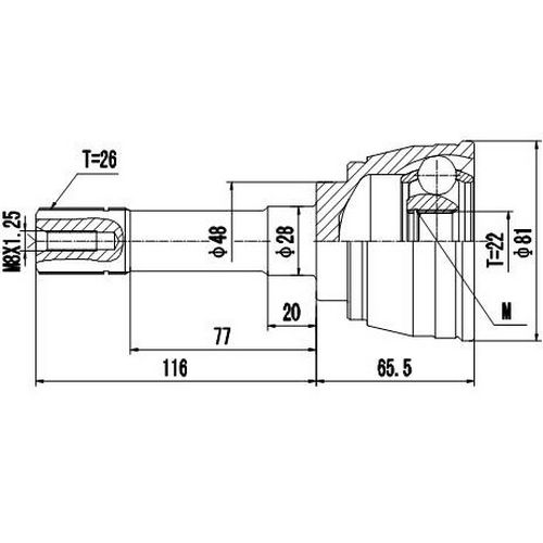 Z87388R — ZIKMAR — Шрус Наружный