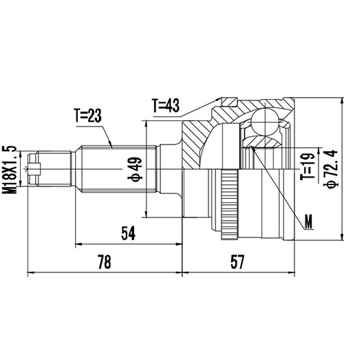 Z87393R — ZIKMAR — Шрус Наружный