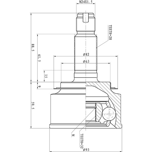 Z87411R — ZIKMAR — Шрус Наружный