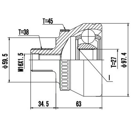 Z87456R — ZIKMAR — Шрус Наружный