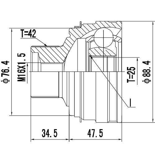 Z87458R — ZIKMAR — Шрус Наружный