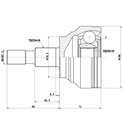 Z87490R — ZIKMAR — Шрус Наружный