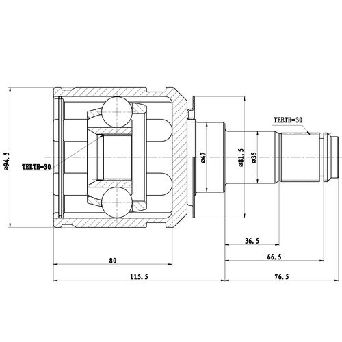 Z87502R — ZIKMAR — Шрус Внутренний