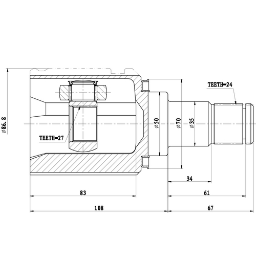 Z87509R — ZIKMAR — Шрус Внутренний