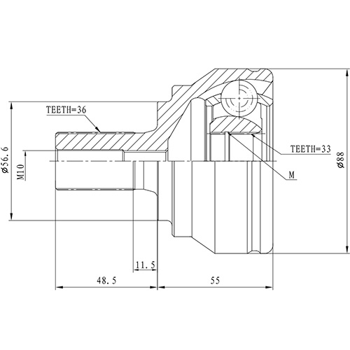 Z87593R — ZIKMAR — Шрус Наружный