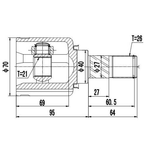 Z87605R — ZIKMAR — Шрус Внутренний