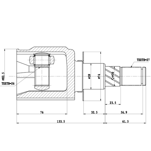 Z87606R — ZIKMAR — Шрус Внутренний