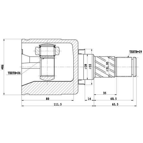 Z87613R — ZIKMAR — Шрус Внутренний