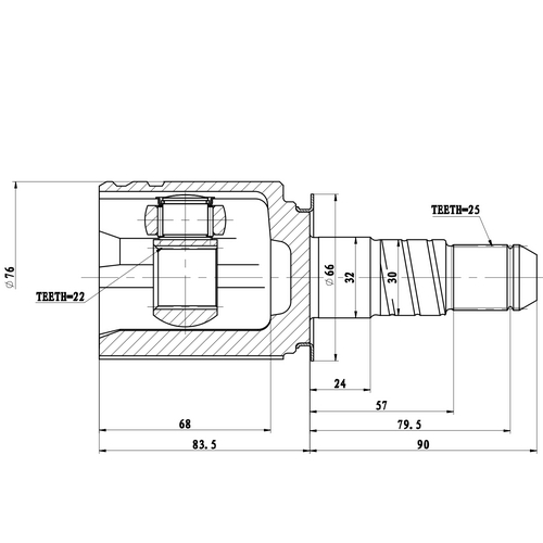 Z87621R — ZIKMAR — Шрус Внутренний