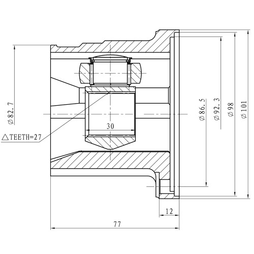 Z87630R — ZIKMAR — Шрус Внутренний