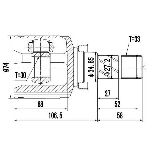 Z87701R — ZIKMAR — Шрус Внутренний