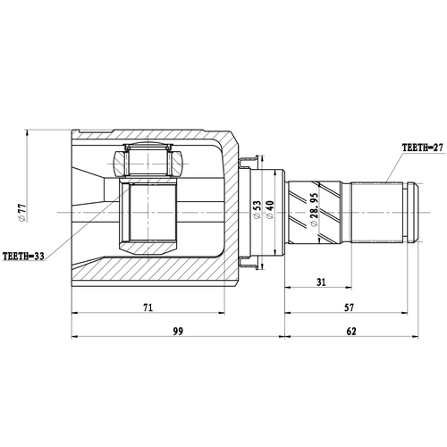 Z87702R — ZIKMAR — Шрус Внутренний