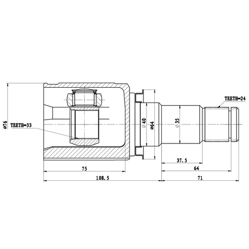 Z87707R — ZIKMAR — Шрус Внутренний