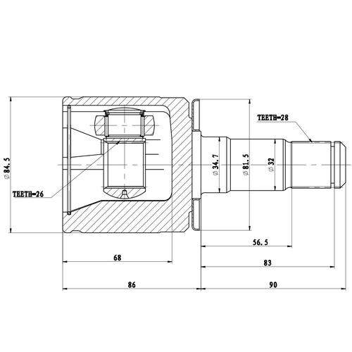 Z87708R — ZIKMAR — Шрус Внутренний