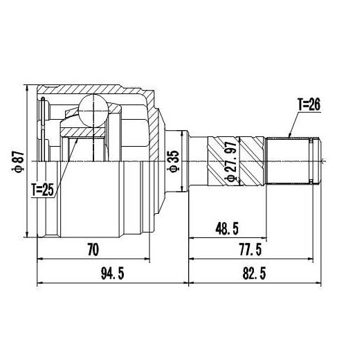 Z87751R — ZIKMAR — Шрус Внутренний