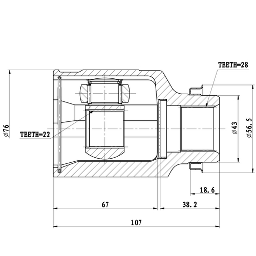 Z87807R — ZIKMAR — Шрус Внутренний