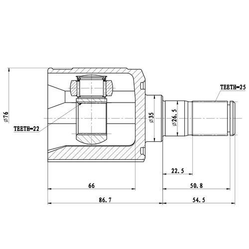 Z87808R — ZIKMAR — Шрус Внутренний