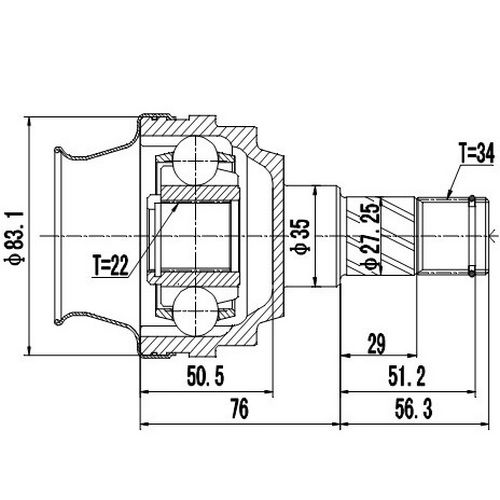 Z87864R — ZIKMAR — Шрус Внутренний