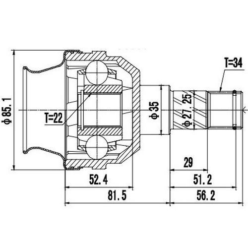 Z87865R — ZIKMAR — Шрус Внутренний