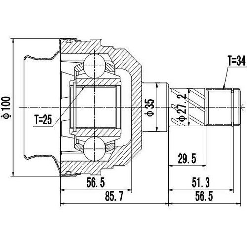 Z87866R — ZIKMAR — Шрус Внутренний