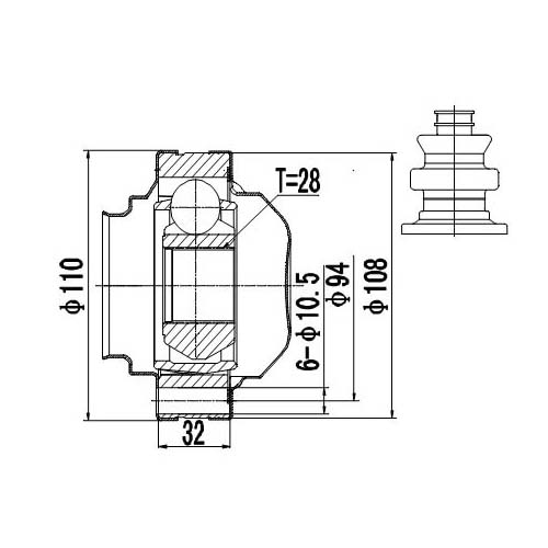 Z87960R — ZIKMAR — Шрус Внутренний