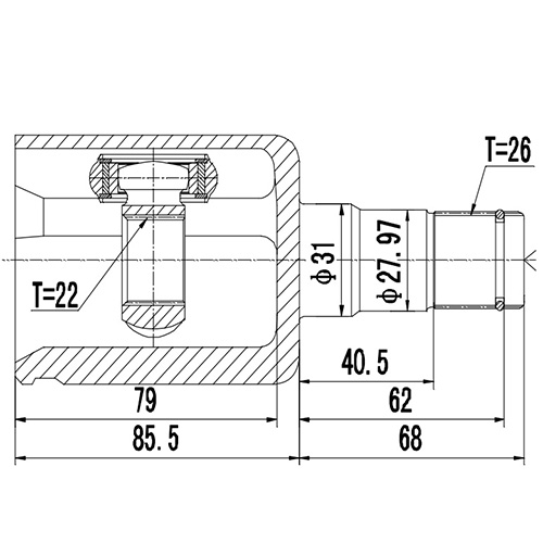 Z87974R — ZIKMAR — Шрус Внутренний