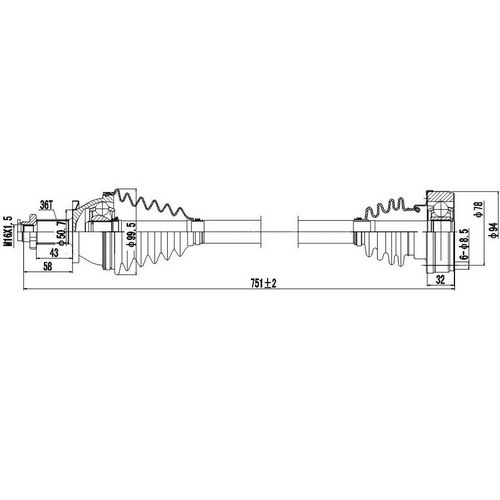 Z88021R — ZIKMAR — Приводной вал