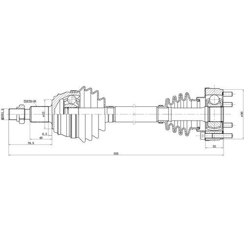 Z88022R — ZIKMAR — Приводной вал